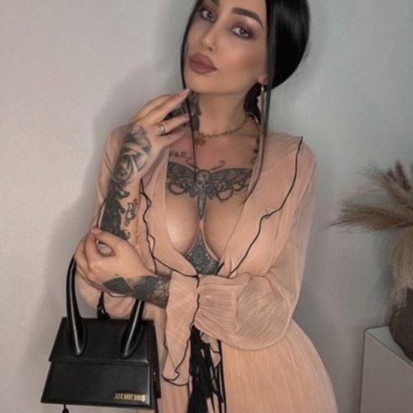 BLOGGER'S FAVE! Zara Ruffled Dress With Bows Sz S, M NWT - Picture 6 of 16